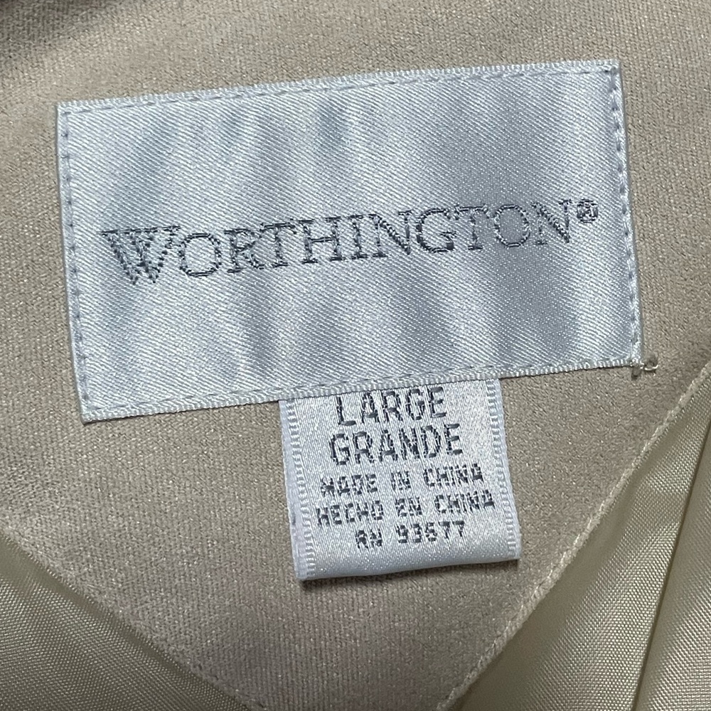 Worthington cream Puffer Jacket with Fur Hood - Picture 3 of 11